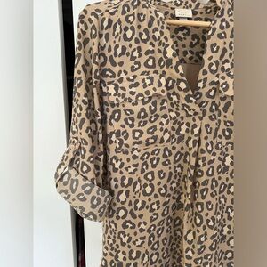 Classic leopard print blouse